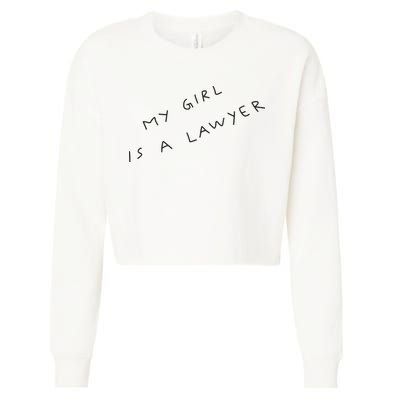 My Girl Is A Lawyer Tattoo For Girlfriends Cropped Pullover Crew