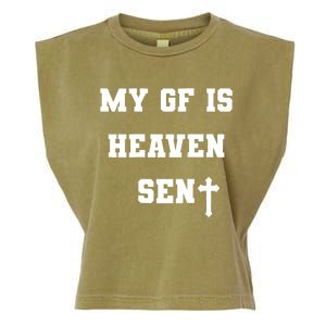 My Girlfriend Is Heaven Sent Garment-Dyed Women's Muscle Tee