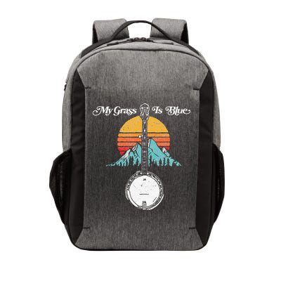 My Grass Is Blue Retro Rocky Mountain Banjo Bluegrass Vector Backpack