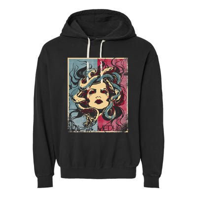 Mythology Gorgon In Greek Mythology Medusa Garment-Dyed Fleece Hoodie