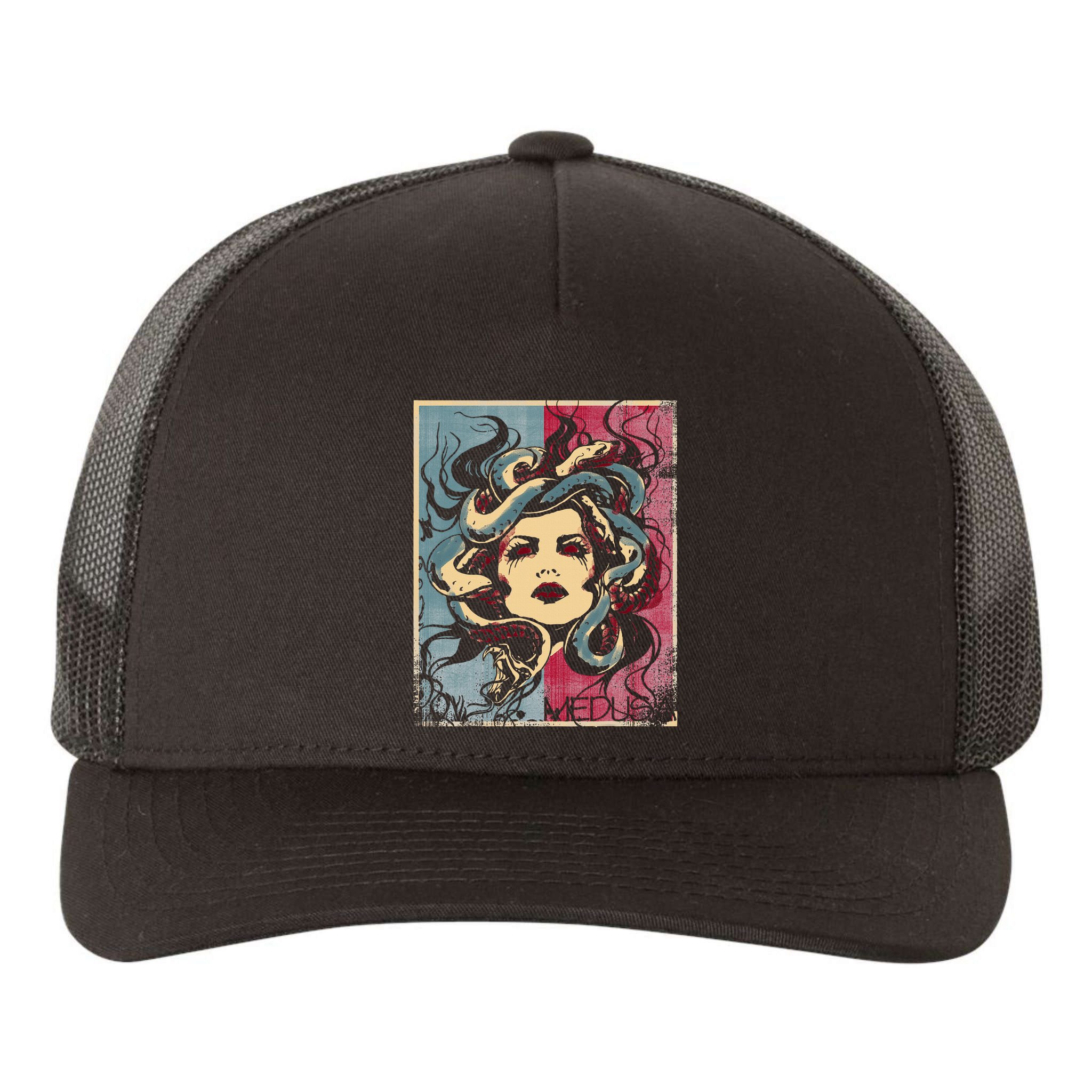 Mythology Gorgon In Greek Mythology Medusa Yupoong Adult 5-Panel Trucker Hat
