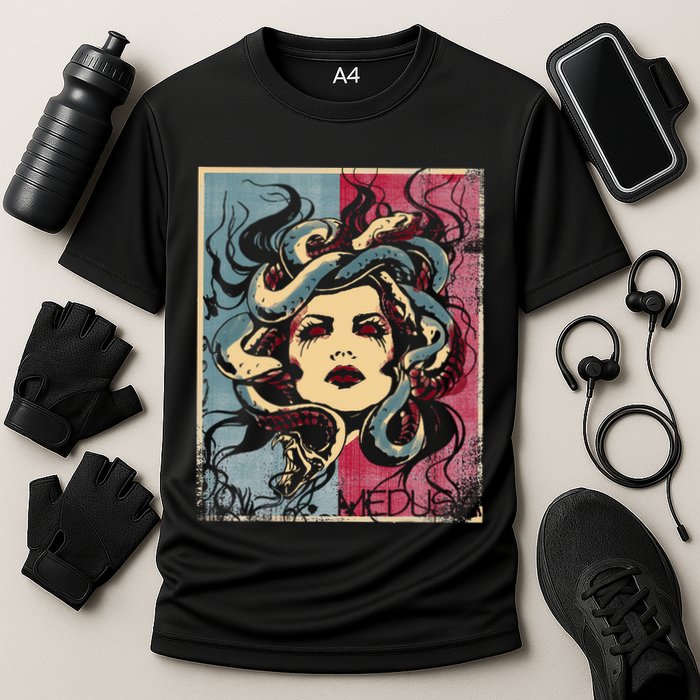 Mythology Gorgon In Greek Mythology Medusa Cooling Performance Crew T-Shirt