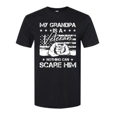 My Grandpa Is A Veteran American Flag Cool Patriotic Gifts Softstyle CVC T-Shirt