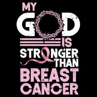 My God Is Stronger Than Breast Cancer Awareness Christian 16 in Basic Backpack