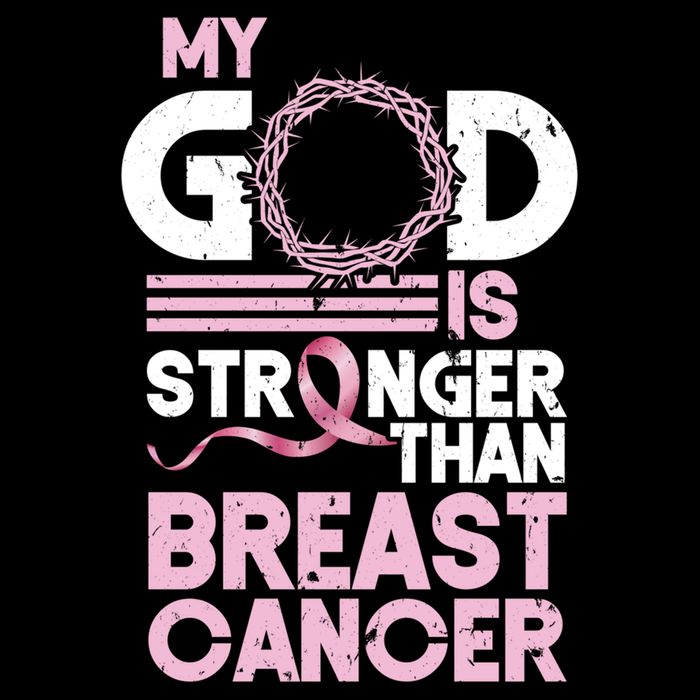 My God Is Stronger Than Breast Cancer Awareness Christian 16 in Basic Backpack