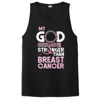 My God Is Stronger Than Breast Cancer Awareness Christian PosiCharge Competitor Tank