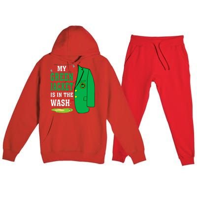 My Greenjacket Is In Thewash Golfing Lover Master Golf Premium Hooded Sweatsuit Set