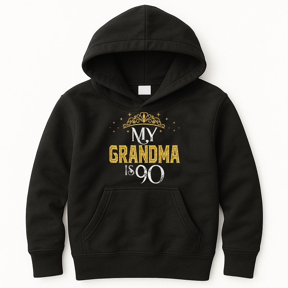 My GRANDMA Is 90 Years Old 1935 90th GRANDMA Birthday Kids Hoodie