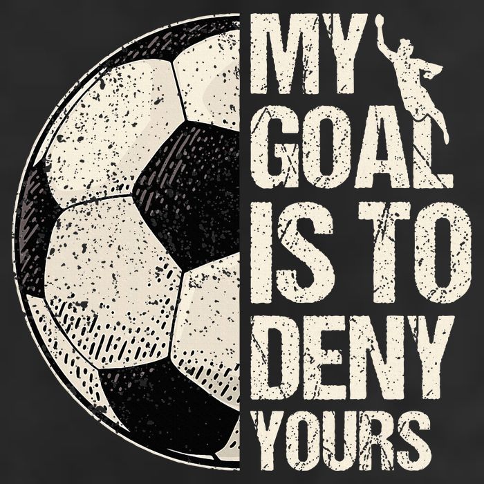 My Goal Is To Deny Yours Soccer Goalie Distressed Goalkeeper Golf Towel
