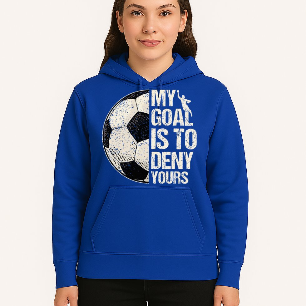 My Goal Is To Deny Yours Soccer Goalie Distressed Goalkeeper Hoodie