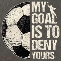 My Goal Is To Deny Yours Soccer Goalie Distressed Goalkeeper Cotton Canvas Backpack