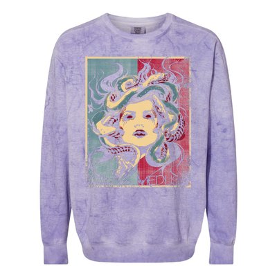 Mythology Gorgon In Greek Mythology Medusa Colorblast Crewneck Sweatshirt