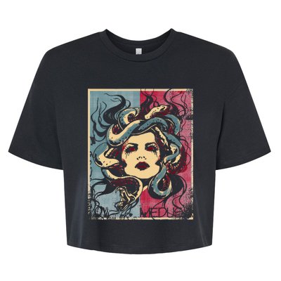 Mythology Gorgon In Greek Mythology Medusa Bella+Canvas Jersey Crop Tee