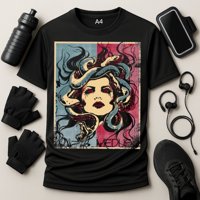 Mythology Gorgon In Greek Mythology Medusa Cooling Performance Crew T-Shirt