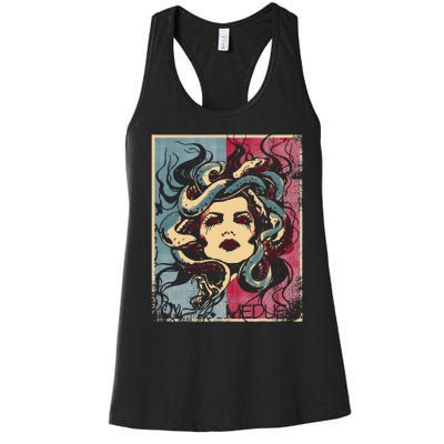 Mythology Gorgon In Greek Mythology Medusa Women's Racerback Tank