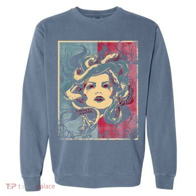 Mythology Gorgon In Greek Mythology Medusa Garment-Dyed Sweatshirt