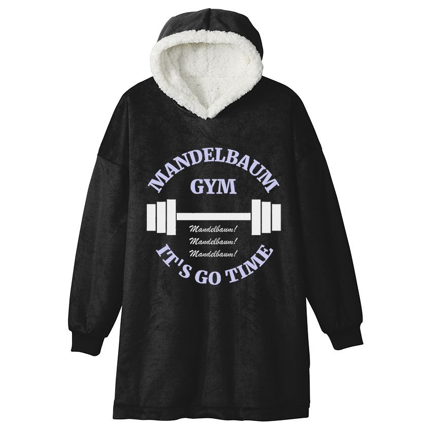 Mandelbaum Gym ItS Go Time! Hooded Wearable Blanket