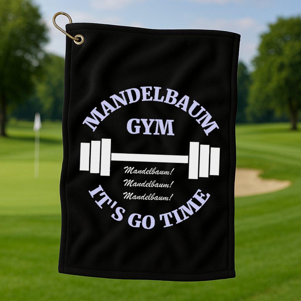 Mandelbaum Gym ItS Go Time! Golf Towel