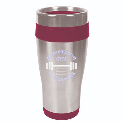 Mandelbaum Gym ItS Go Time! 16oz Travel Tumbler