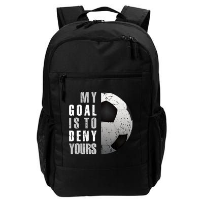 My Goal Is To Deny Yours Soccer Goalie Hoodie Christmas Gift Backpack