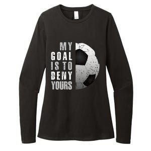 My Goal Is To Deny Yours Soccer Goalie Hoodie Christmas Gift Womens CVC Long Sleeve Shirt