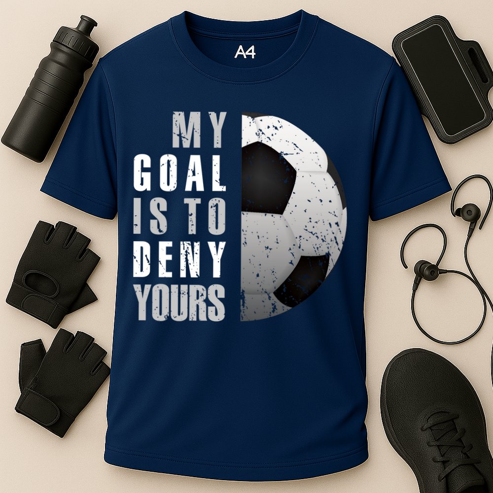 My Goal Is To Deny Yours Soccer Goalie Hoodie Christmas Gift Cooling Performance Crew T-Shirt