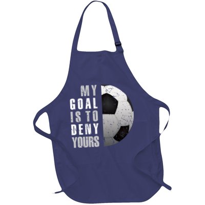 My Goal Is To Deny Yours Soccer Goalie Hoodie Christmas Gift Apron