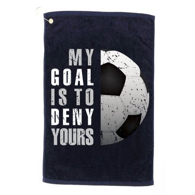 My Goal Is To Deny Yours Soccer Goalie Hoodie Christmas Gift Golf Towel