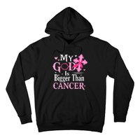 My God Is Bigger Than Cancer Breast Cancer Awareness Jesus Hoodie