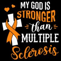 My God is Stronger Than Multiple Sclerosis Warrior Fighter Sustainable Beanie