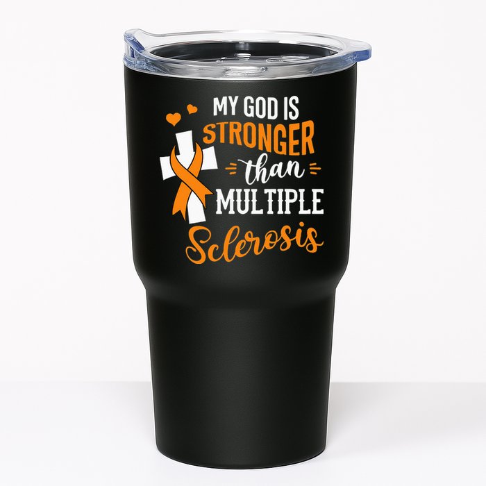 My God is Stronger Than Multiple Sclerosis Warrior Fighter Tumbler