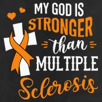 My God is Stronger Than Multiple Sclerosis Warrior Fighter Microfiber Hand Towel