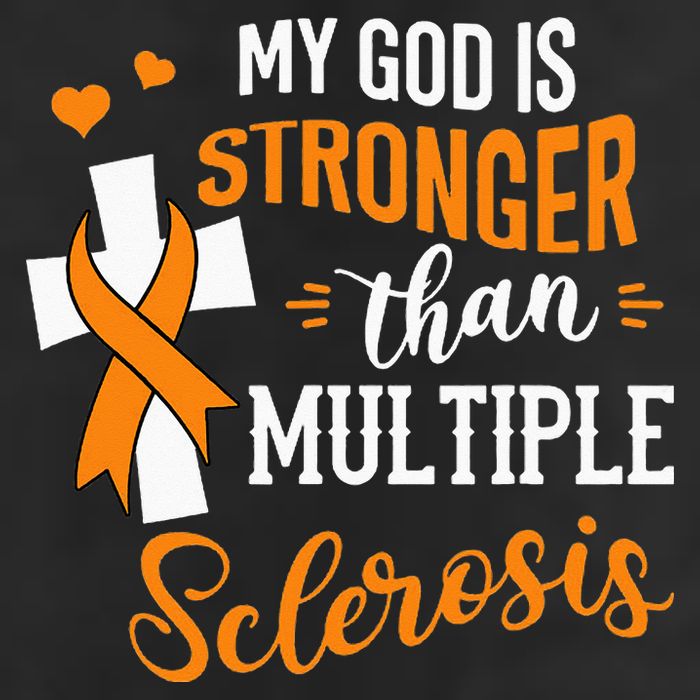 My God is Stronger Than Multiple Sclerosis Warrior Fighter Microfiber Hand Towel