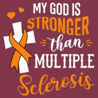 My God is Stronger Than Multiple Sclerosis Warrior Fighter 16oz Travel Tumbler