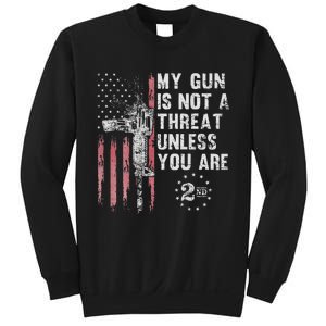 My Gun Is Not A Threat Unless You Are Gun Rights Ar 15 Flag Sweatshirt