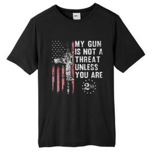 My Gun Is Not A Threat Unless You Are Gun Rights Ar 15 Flag Tall Fusion ChromaSoft Performance T-Shirt