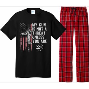 My Gun Is Not A Threat Unless You Are Gun Rights Ar 15 Flag Pajama Set