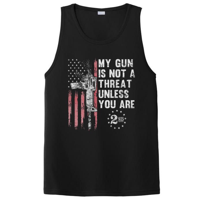 My Gun Is Not A Threat Unless You Are Gun Rights Ar 15 Flag PosiCharge Competitor Tank