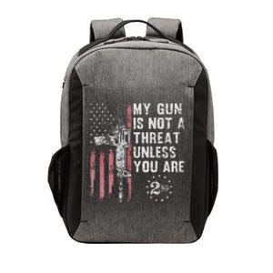 My Gun Is Not A Threat Unless You Are Gun Rights Ar 15 Flag Vector Backpack