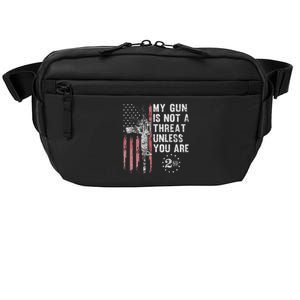 My Gun Is Not A Threat Unless You Are Gun Rights Ar 15 Flag Crossbody Pack