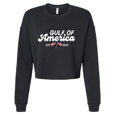Mexico Gulf Is Now American Est 2025 Cropped Pullover Crew