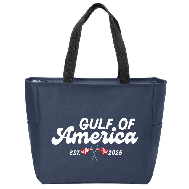 Mexico Gulf Is Now American Est 2025 Zip Tote Bag