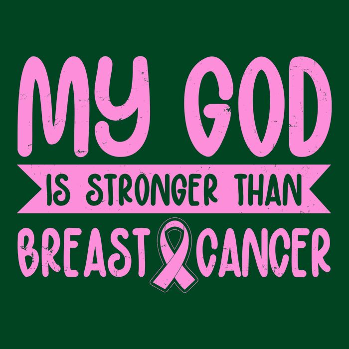 My God Is Stronger Than Breast Cancer Long Sleeve Shirt