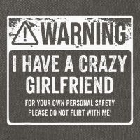 My Gf Is Crazy Warning I Have A Crazy Girlfriend Cotton Canvas Backpack