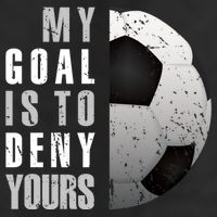 My Goal Is To Deny Yours Soccer Goalie Christmas Gift 7 Panel Mesh Trucker Snapback Hat