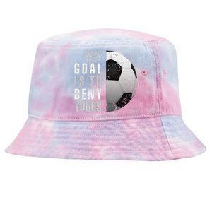 My Goal Is To Deny Yours Soccer Goalie Distressed Goalkeeper Tie-Dyed Bucket Hat