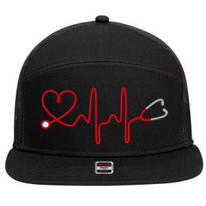 Medical Gift I Love Medicine Funny Gift 7 Panel Mesh Trucker Snapback Hat