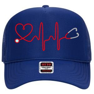 Medical Gift I Love Medicine Funny Gift High Crown Mesh Back Trucker Hat