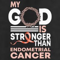 My God Is Stronger Than Endometrial Cancer Awareness Ribbon Adult Drive Performance Visor