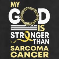 My God Is Stronger Than Sarcoma Cancer Awareness Ribbon Adult Drive Performance Visor
